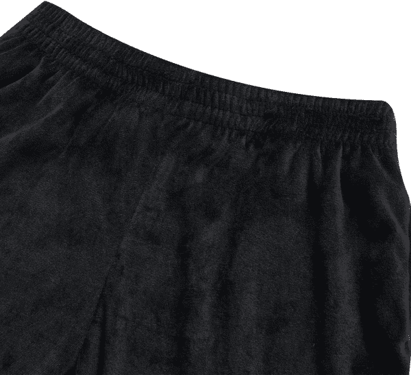 Women'S Casual Elastic Waist Relaxed Fit Wide-Leg Palazzo Slacks Velvet Pants (Black, Small) - Image 4