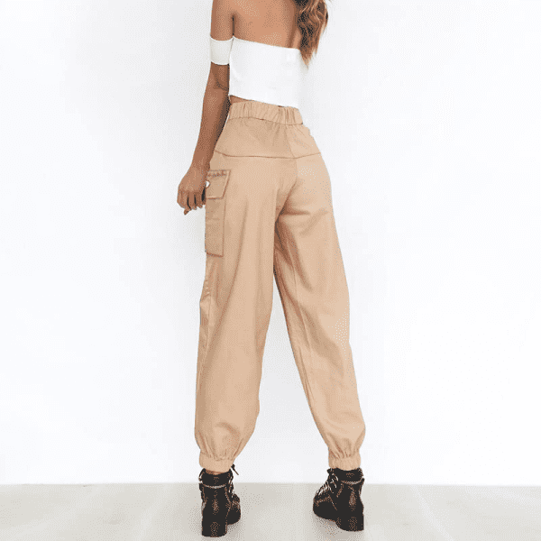 Classic-Fit Cargo Pants Women Relaxed Fit High Waist Cargo Joggers with Pockets for Women - Image 2