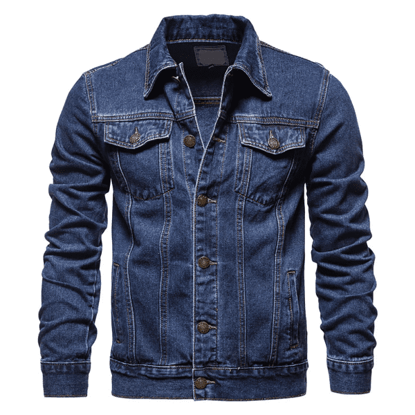 Men Oversized Denim Jacket plus Size Lightweight Button down Lapel Jean Coat Big and Tall Outwear Jackets - Image 5