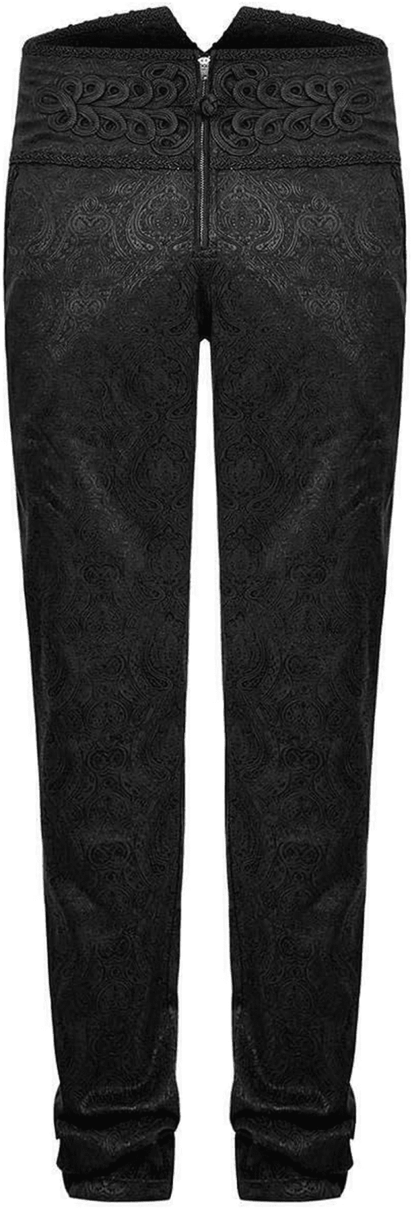 Men'S Tailored Trousers Pants Black Victorian Damask Gothic Steampunk VTG Aristocrat Pant/Usa - Image 3