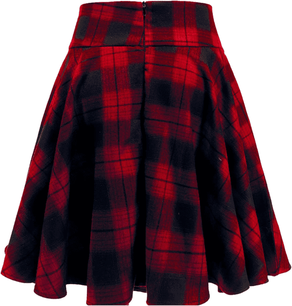 Women'S Gothic Plaid Mini Skirts High Waist Skater Cosplay a Line Flare Skirts - Image 2