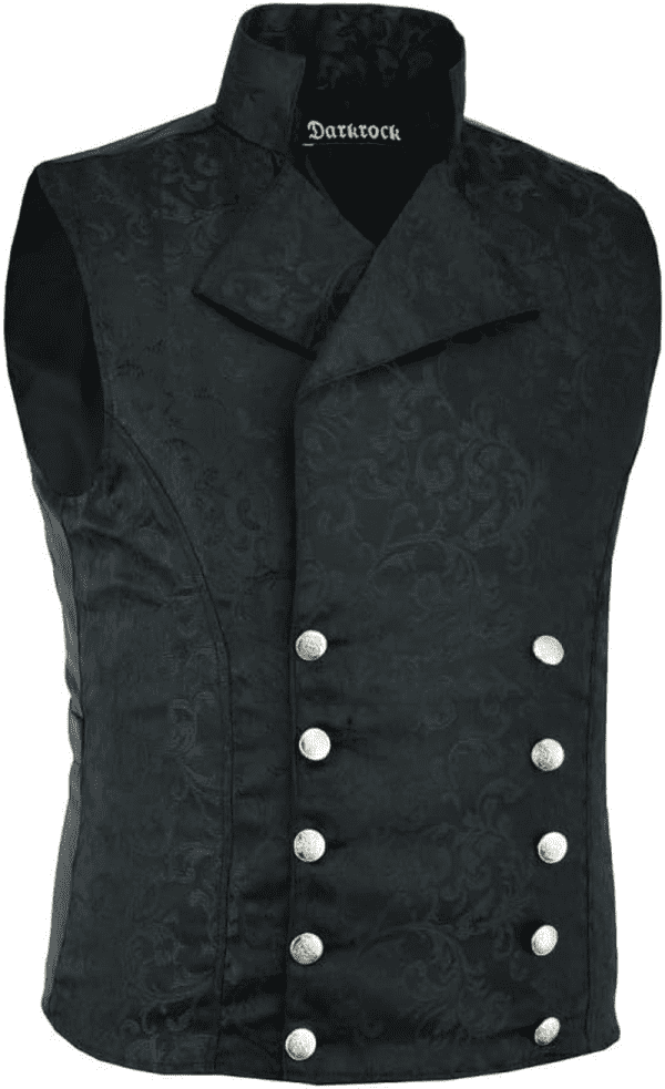 Men'S Double-Breasted Vest Waistcoat Gothic Aristocrat Steampunk Victorian Brocade Vest (X-Large, Brocade)