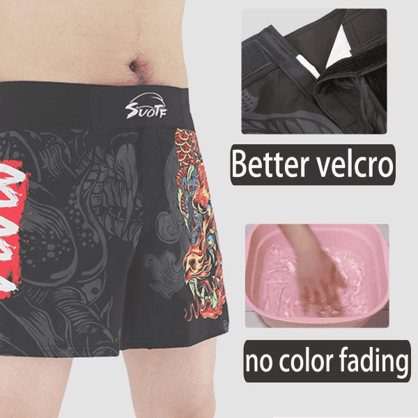 MMA Shorts for Men Fight Shorts Men BJJ Boxing Trunks for Men Grappling - Image 4