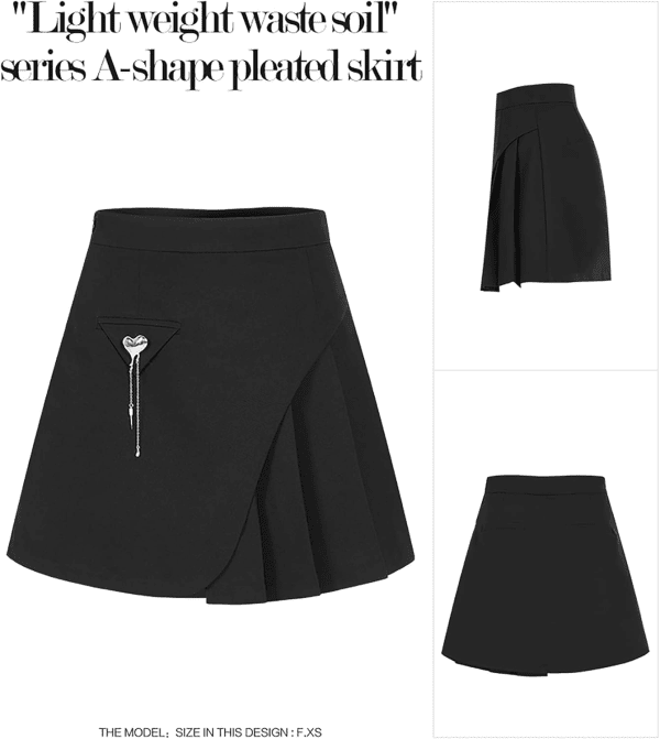 Gothic Pleated Skirt for Women Flared Skirt Mini Skirts Women'S High Waist Skater Cosplay Short A-Line Skirt - Image 5