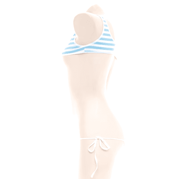 Japanese Cute Lingerie Lolita Kawaii Blue Pink Striped Mini Bikini Adult Cosplay Erotic Costumes Striped Vest Suit Bra Underwear - Image 5