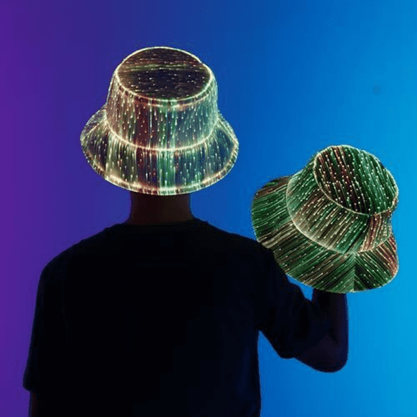 LED Bucket Hat, Rave Bucket Hat 7 Colors, Light up Hat Rave Accessory, Neon - Image 11