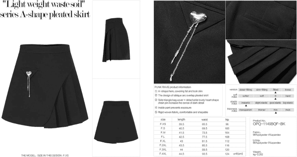 Gothic Pleated Skirt for Women Flared Skirt Mini Skirts Women'S High Waist Skater Cosplay Short A-Line Skirt - Image 7