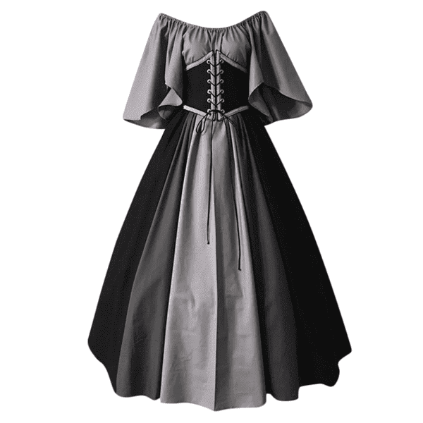 Women'S Fall Winter Retro Dress Lace up Ball Long Sleeve Gowns Dresses Ladies Evening Party Dress Formal Evening Dress Fall Winter Gothic Retro Floral Print Ball Gowns Gowns Dress - Image 28