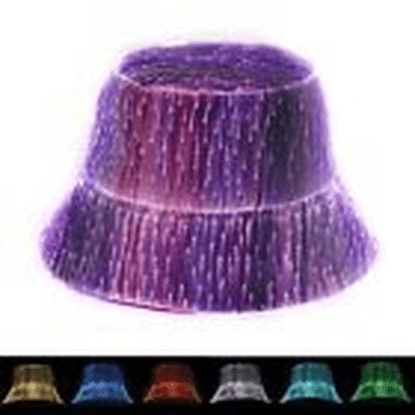 LED Bucket Hat, Rave Bucket Hat 7 Colors, Light up Hat Rave Accessory, Neon - Image 2