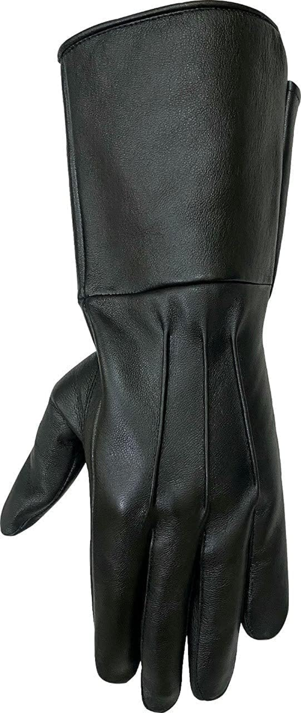 MEN'S MEDIEVAL RENAISSANCE COSPLAY SWORDSMAN STEAMPUNK UNLINED LEATHER GLOVES GAUNTLETS - Image 4