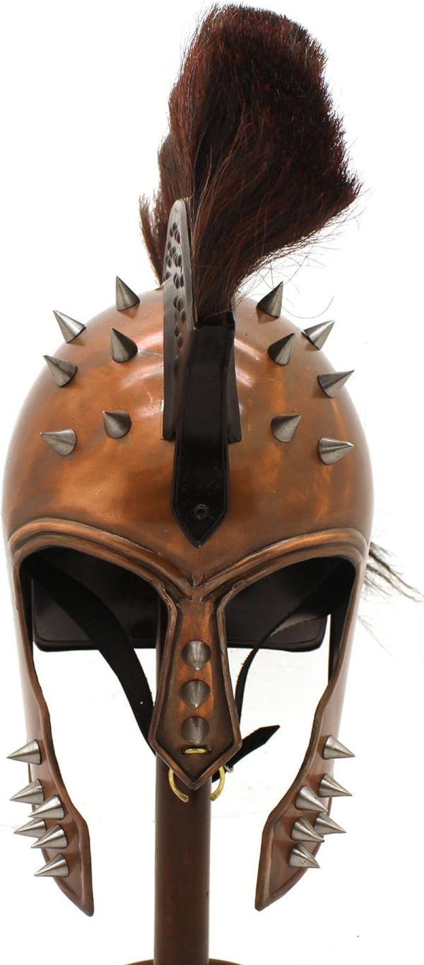 Spartan Helmet King Leonidas Helmet Wearable for Adults Black Plume. (B.Spikes) - Image 2