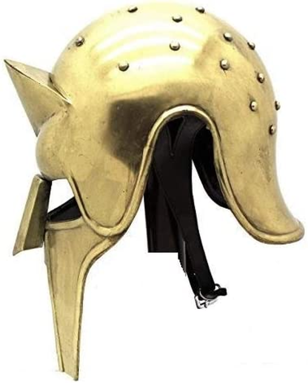 Real 18G Handmade Helmet of the Spaniard Maximus Roman Gladiator Armor. - Image 5