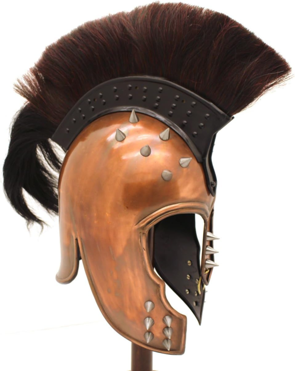 Spartan Helmet King Leonidas Helmet Wearable for Adults Black Plume. (B.Spikes) - Image 3