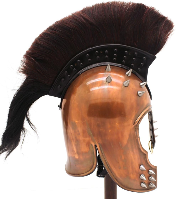 Spartan Helmet King Leonidas Helmet Wearable for Adults Black Plume. (B.Spikes) - Image 4